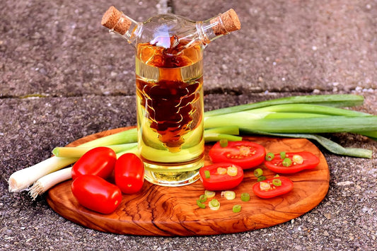 2-in-1 Oil & Vinegar Cruet Pourer Glass Dispenser Bottle