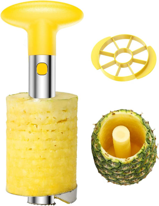 Easy Kitchen Tool Fruit Pineapple Peeler Corer Slicer Cutter | With Stainless Steel