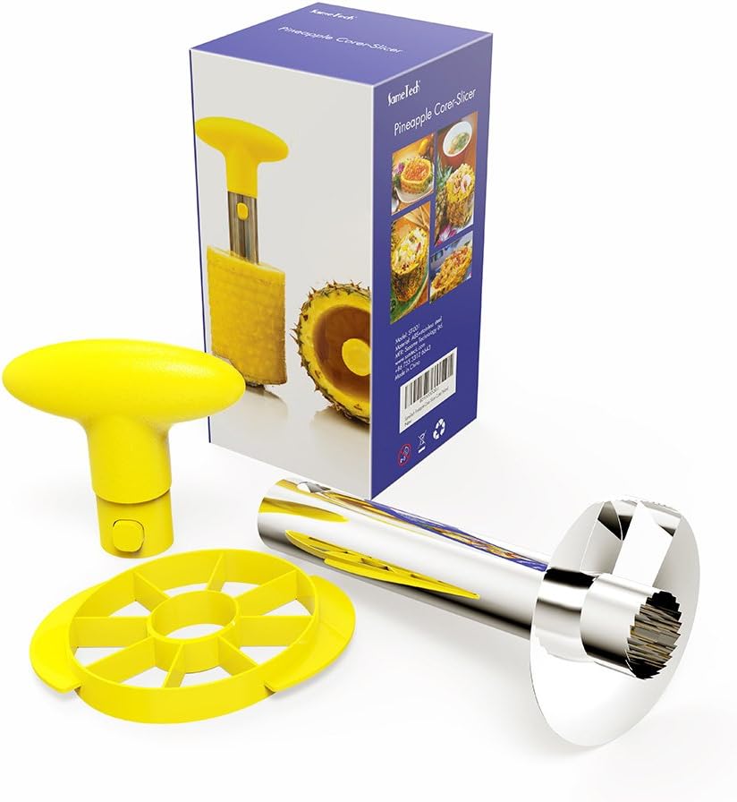 Easy Kitchen Tool Fruit Pineapple Peeler Corer Slicer Cutter | With Stainless Steel