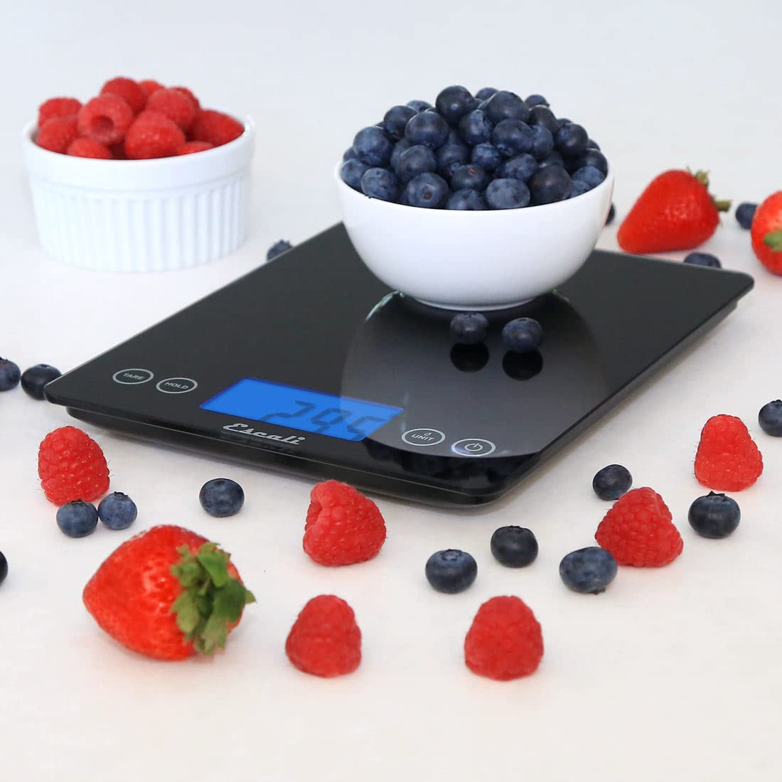 2210IB ArtiXL Extra-Large Glass Digital LCD Display Kitchen Scale, Measures Liquid and Dry Ingredients, Tare Function, 22lb Capacity, Black