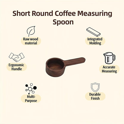 Black Walnut Wood Coffee Scoop, Measuring Spoon for Coffee Beans, Tea, Flour and Oats, Natural Texture, 3.86 Inch