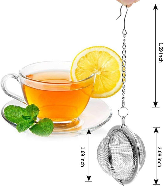 2pcs Stainless Steel Mesh Tea Ball 2.1 Inch Tea Strainers Teas Infuser Strainer Filters for Teas