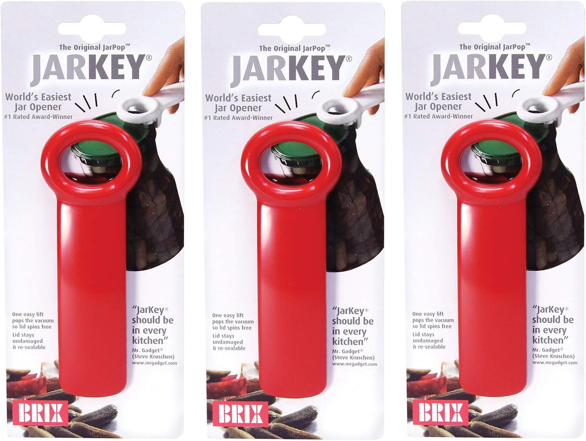 JarKey Original Easy Jar Key Opener, 2-Pack, Red