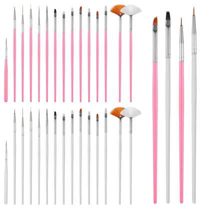 Cake Decorating Brushes, 30 PCS Food Paint Brush Food Safe Cookie Paint Brushes Kit Cookie Decorating Fondant Brush DIY Tool Set Icing Pastry Brushs for Painting Baking Supplies, White and Pink