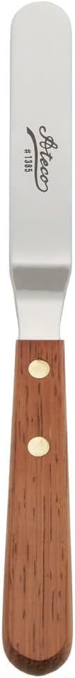 1385 Offset Spatula with 4.5-Inch Stainless Steel Blade, Wood Handle, 4.5 Inch, natural