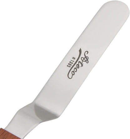 1385 Offset Spatula with 4.5-Inch Stainless Steel Blade, Wood Handle, 4.5 Inch, natural