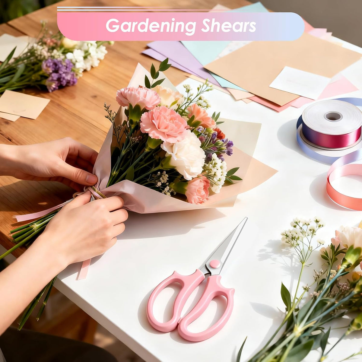Flower Scissors, Stainless Steel Floral Scissors (Standard)