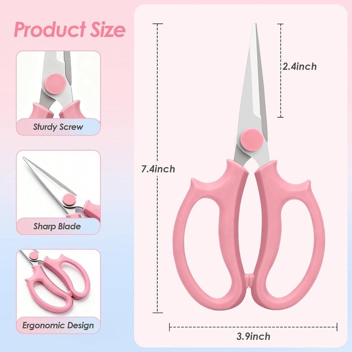 Flower Scissors, Stainless Steel Floral Scissors (Standard)