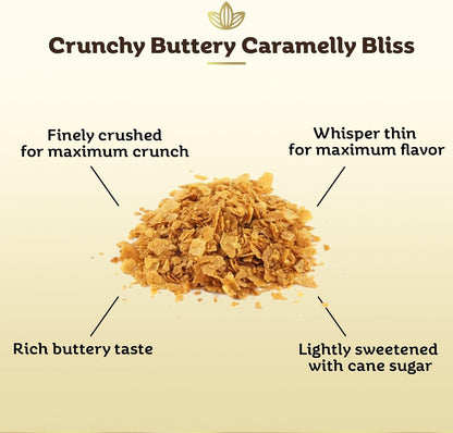 Feuilletine Crushed French Crêpe Dentelles | Crumbled Biscuit Crunch | Made With Real Butter | Imported from France | Resealable Stand Up Pouch | 12 oz/340 g