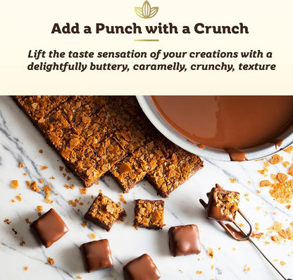 Feuilletine Crushed French Crêpe Dentelles | Crumbled Biscuit Crunch | Made With Real Butter | Imported from France | Resealable Stand Up Pouch | 12 oz/340 g