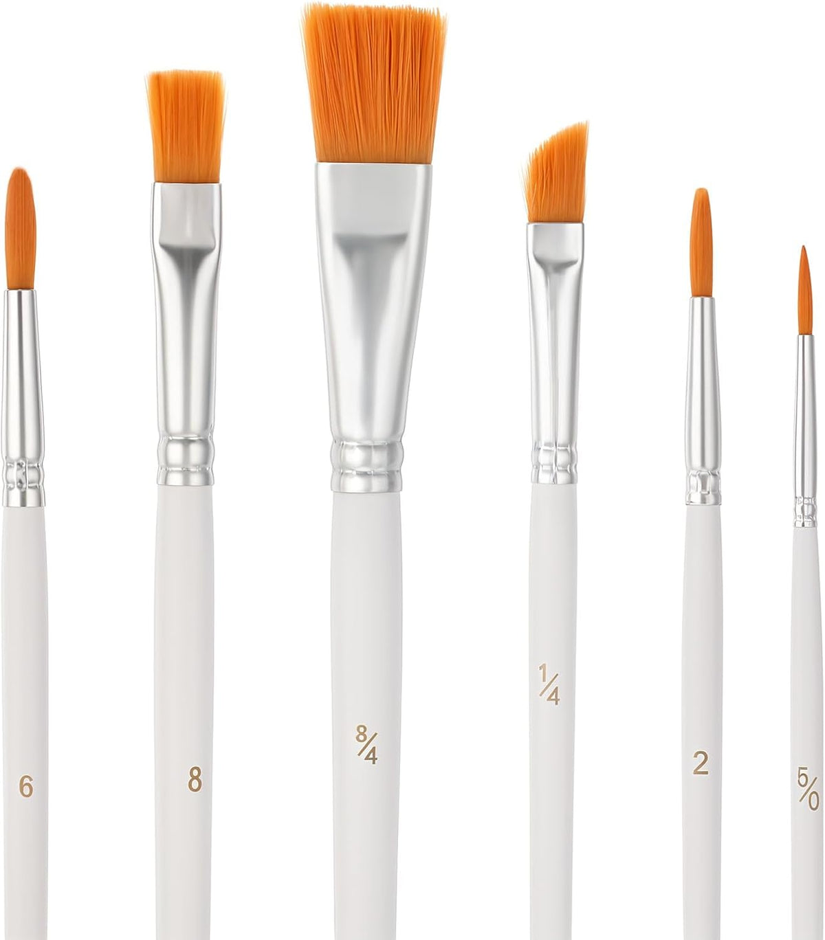 6PCS Paint Brushes, Cake Painting Brushes for Cake Decorating, Paint Brush for Cookies, Comfortable Wooden Handle, for Pastry, Cookie, and Cakes Decoration