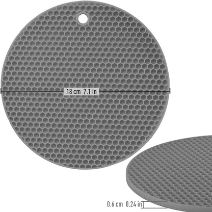Silicone Square Trivets Mat, 6 Packs Multipurpose Non Slip Heat Resistant Pot Holder-Mint Green