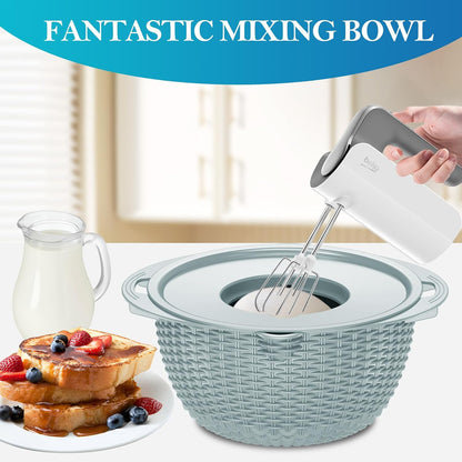 4-1 Colander with Bowl Set, Food Strainers and Colanders, Fruit Washing Bowl with Strainer, Rotatable Colander for Kitchen, Aesthetic Kitchen Gadget, Christmas & New Year Gifts - Beige