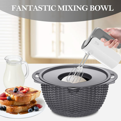 4-1 Colander with Bowl Set, Food Strainers and Colanders, Fruit Washing Bowl with Strainer, Rotatable Colander for Kitchen, Aesthetic Kitchen Gadget, Christmas & New Year Gifts - Beige