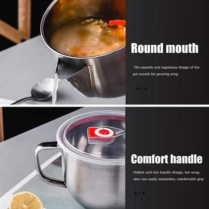 Fat Separator - Stainless Steel Gravy Fat Separator with Lid, Grease Separator for Roasting | Kitchen Gadgets, Meat Strainer for Grease with Handle, Remove Excess Oil from Soup Or Food
