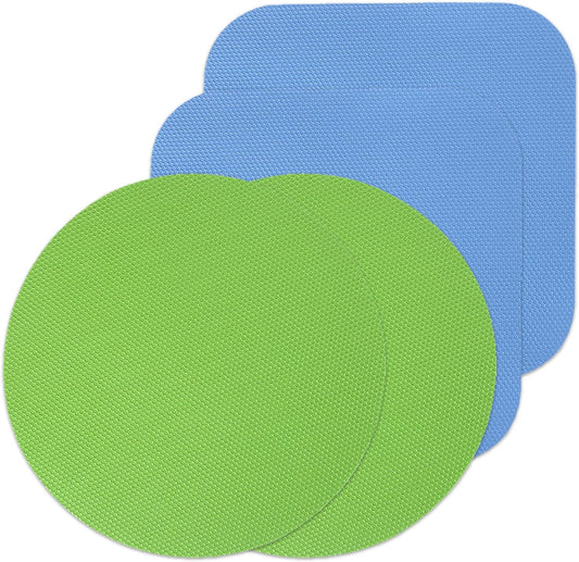4PCS Multi-Function Rubber Jar Opener – Silicone Bottle Lid Grippers for Seniors, Arthritis & Weak Hands – Kitchen Coasters Included