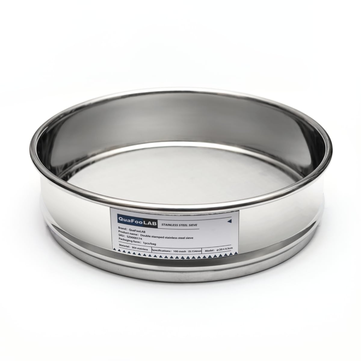 Lab Sieves 150 Mesh, Economy Test Sieve #150 Mesh, 8'' Diameter, 304 Stainless Steel Wire Cloth φ20×4.5cmm