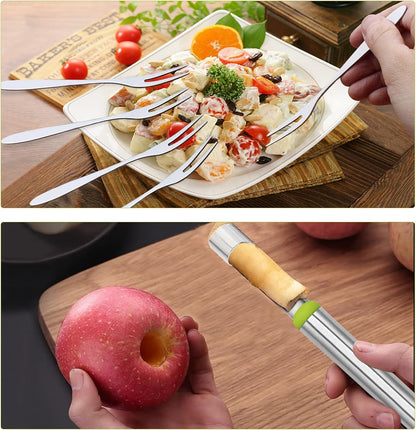 14 Pack Melon Baller Scoop Set - 4 in 1 Stainless Steel Fruit Tool Set Fruit Scooper Seed Remover with Fruit Vegetable Cutter Shapes Set Fruit Peeler for Fruit Slicer Dig Pulp Separator