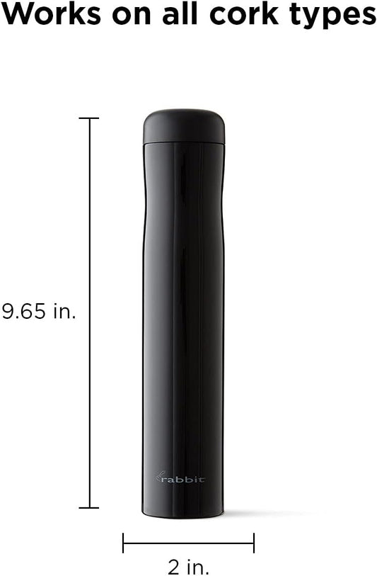 Automatic Electric Corkscrew Wine Opener, Cordless Rechargeable, One-Touch Operation, Sleek Shiny Black Finish, Easy to Use for Wine Lovers