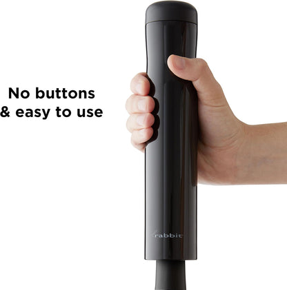 Automatic Electric Corkscrew Wine Opener, Cordless Rechargeable, One-Touch Operation, Sleek Shiny Black Finish, Easy to Use for Wine Lovers