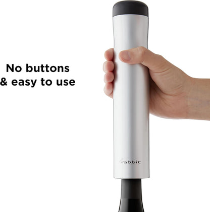 Automatic Electric Corkscrew Wine Opener, Cordless Rechargeable, One-Touch Operation, Sleek Shiny Black Finish, Easy to Use for Wine Lovers