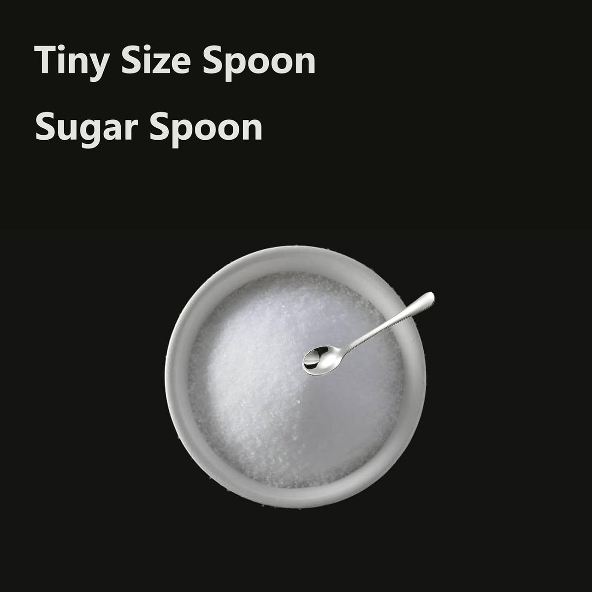 8 PCS Tiny Stainless Steel Spoons for Spices Jars, Mini Size 2.87", Cute Small Stainless Steel Condiment Spoons for Spices, Salt, Sugar, Pepper, Honey, Fun Little Scoops