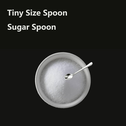 8 PCS Tiny Stainless Steel Spoons for Spices Jars, Mini Size 2.87", Cute Small Stainless Steel Condiment Spoons for Spices, Salt, Sugar, Pepper, Honey, Fun Little Scoops