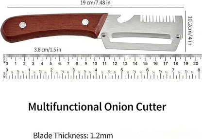 Vegetable Peeler with Wooden Handle and Bottle Opener,Stainless Steel Julienne Peeler,Multi Functional Kitchen Gadgets for Apple Fruit Orange Potato Carrot Pumpkin Papaya (2)