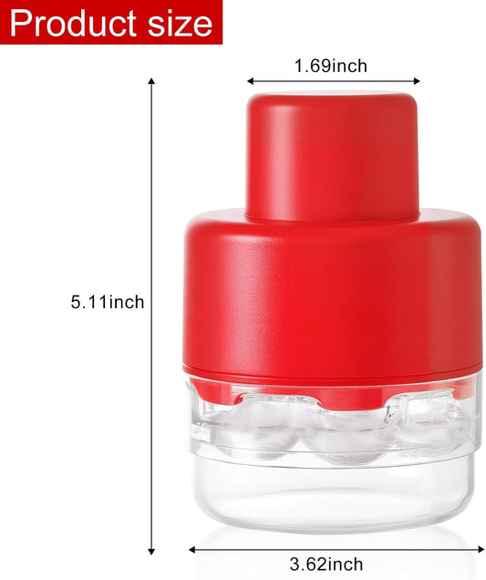 7-in-1 Cherry Pitter Tool Pit Remover, Portable Cherry Core Remover, Quick Release Multi Cherry Pitter Tool for Kitchen, Cake Shop, Fruit Salad (Bright-Red)