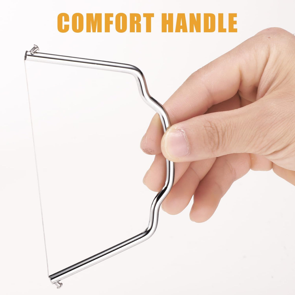 2pcs Cheese Slicer, High Efficiency Stainless Steel Wire Cheese Cutter for Block Cheese Handheld Butter Slicers Multipurpose Kitchen Gadgets Tool for Butter Avocado