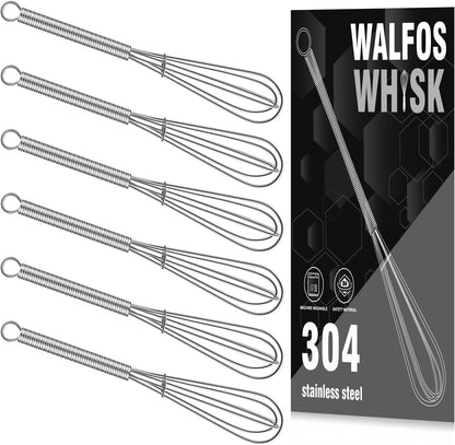 Whisk,304 Stainless Steel whisk,No-Rust 7+9+11inch Whisks for cooking Nice for Blending,Whisking,Beating.Heat resistant 600°F Dishwasher Safe. Heavy duty kitchen whisk.SILVER