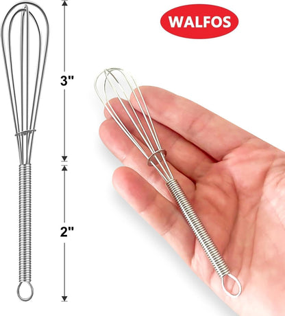 Whisk,304 Stainless Steel whisk,No-Rust 7+9+11inch Whisks for cooking Nice for Blending,Whisking,Beating.Heat resistant 600°F Dishwasher Safe. Heavy duty kitchen whisk.SILVER