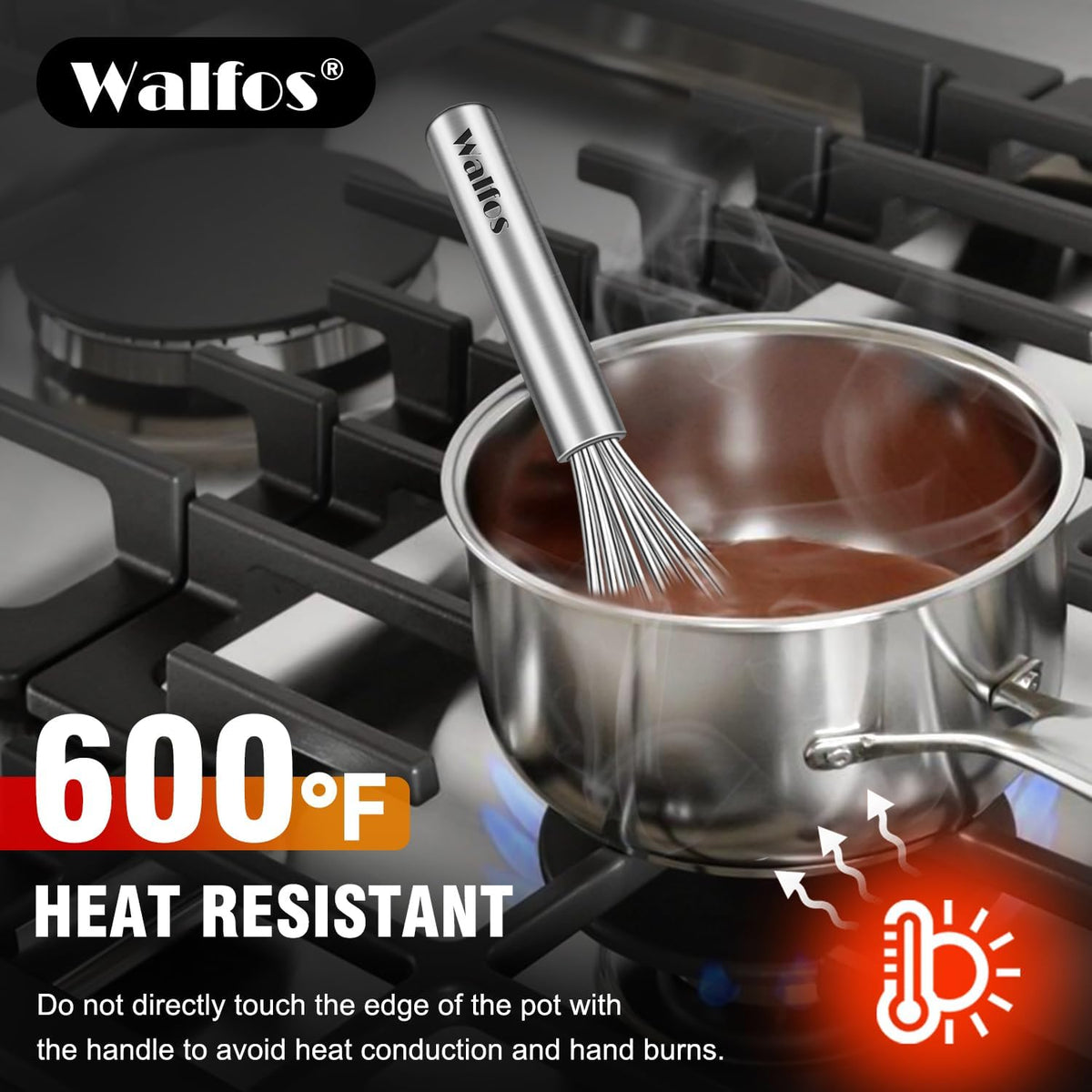 Whisk,304 Stainless Steel whisk,No-Rust 7+9+11inch Whisks for cooking Nice for Blending,Whisking,Beating.Heat resistant 600°F Dishwasher Safe. Heavy duty kitchen whisk.SILVER
