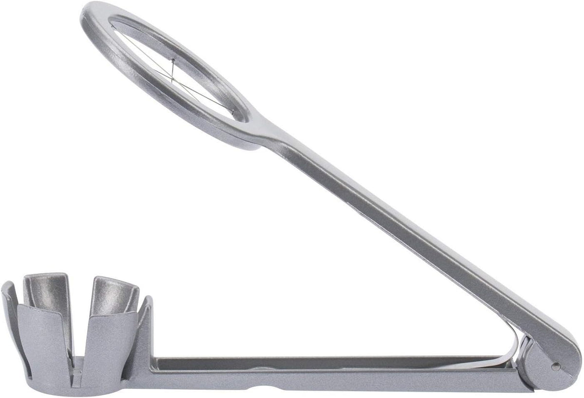Wedge Egg Slicer - Heavy-Duty Aluminum Cutter with Stainless Steel Blades for Wedge Slices, Multi-Purpose Wedger for Eggs, Mushrooms, Strawberries & Kiwi, Kitchen Essentials