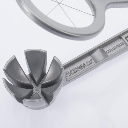 Wedge Egg Slicer - Heavy-Duty Aluminum Cutter with Stainless Steel Blades for Wedge Slices, Multi-Purpose Wedger for Eggs, Mushrooms, Strawberries & Kiwi, Kitchen Essentials