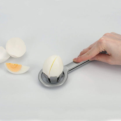 Wedge Egg Slicer - Heavy-Duty Aluminum Cutter with Stainless Steel Blades for Wedge Slices, Multi-Purpose Wedger for Eggs, Mushrooms, Strawberries & Kiwi, Kitchen Essentials