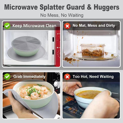 12 10 8 Inch Multi-use Microwave Mat, Trivet, Pot Holders, Drying, Baking, Place Mat, Utensils Rest, Silicone Cover Pad for Hot Pot Pans Bowls Plates Dishes Kitchen Counter,Heat Resistant,Blue