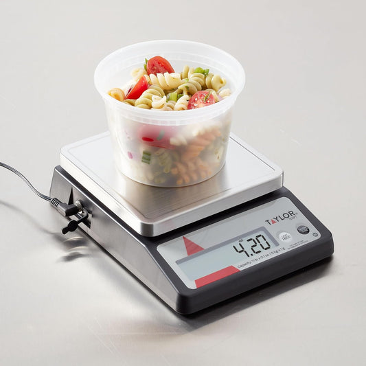 TE10FT 11-Pound Commercial Digital Portion Control Scale, 11 lb (5 kg) in 0.1 oz (1 g) Food and Cooking Scale, Tare and Hold Function, NSF, Stainless Steel Platform