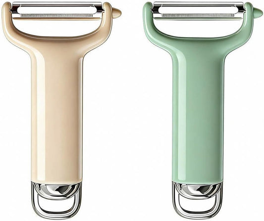 Potato Peeler, 420 Stainless Steel Blade, Non-Slip Handle, 2-Pack | Sharp 420 stainless steel blade, rust resistant. Ergonomic non-slip grip for peeling potatoes, fruits and vegetables.