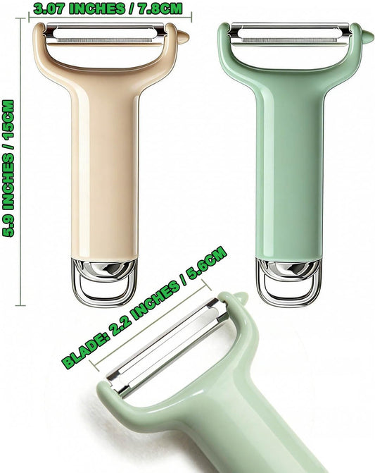 Potato Peeler, 420 Stainless Steel Blade, Non-Slip Handle, 2-Pack | Sharp 420 stainless steel blade, rust resistant. Ergonomic non-slip grip for peeling potatoes, fruits and vegetables.