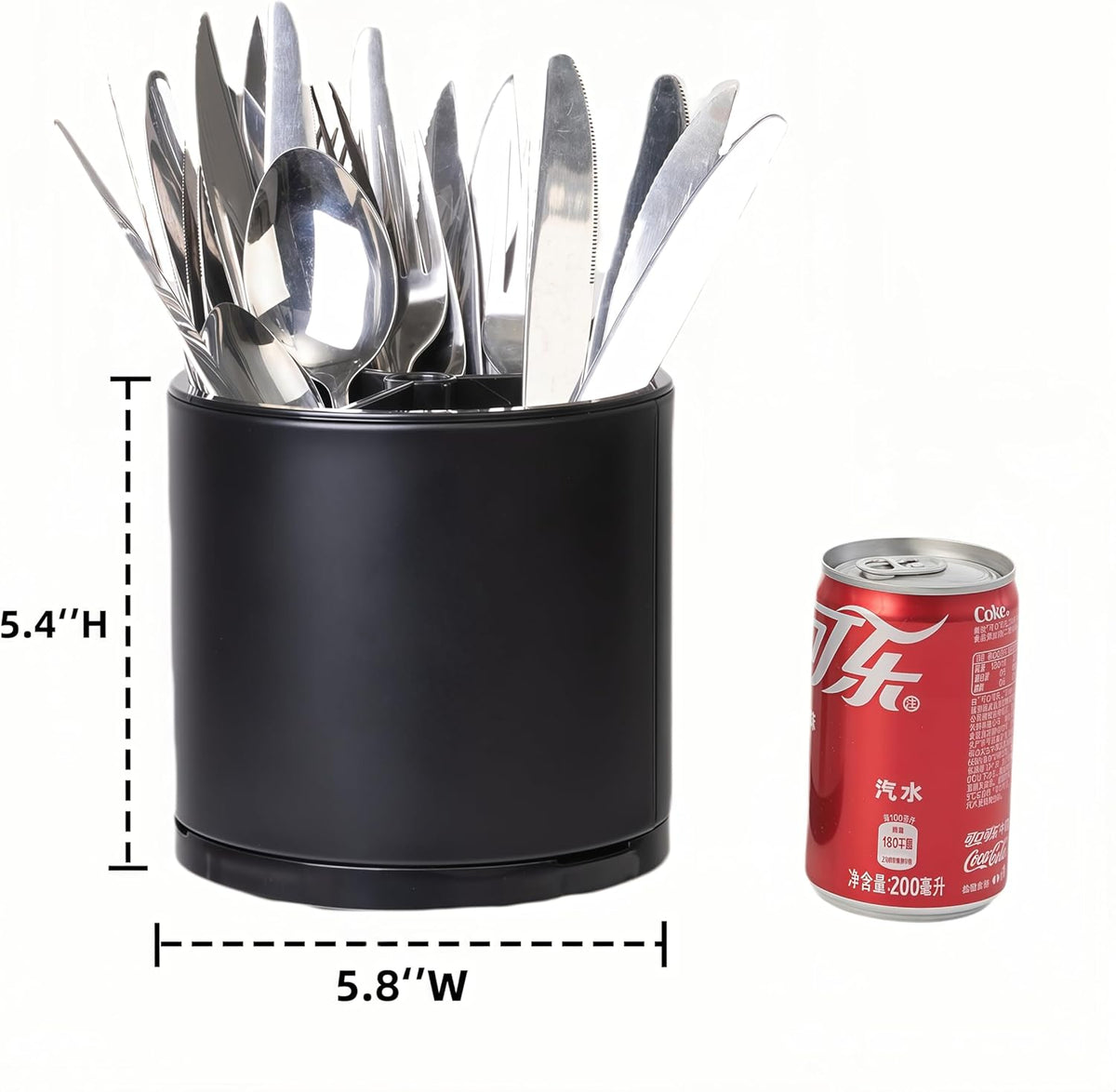 Kitchen Utensil Holder,Extra Large 360°Rotating For Countertop Organizer | Stainless Steel Storage,Hold 40 Utensils,Cooking Silverware Caddy 3 Compartment Spoon Spatula Tool Container（Silvery）