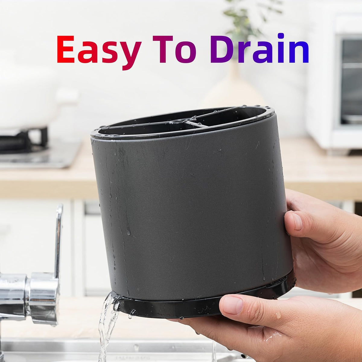 Kitchen Utensil Holder,Extra Large 360°Rotating For Countertop Organizer | Stainless Steel Storage,Hold 40 Utensils,Cooking Silverware Caddy 3 Compartment Spoon Spatula Tool Container（Silvery）