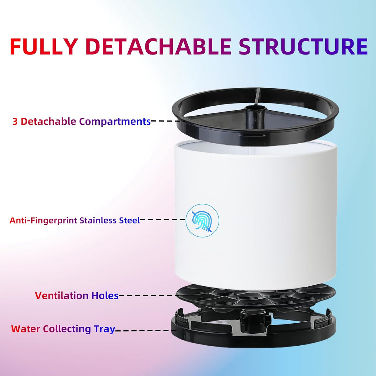 Kitchen Utensil Holder,Extra Large 360°Rotating For Countertop Organizer | Stainless Steel Storage,Hold 40 Utensils,Cooking Silverware Caddy 3 Compartment Spoon Spatula Tool Container（Silvery）