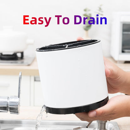 Kitchen Utensil Holder,Extra Large 360°Rotating For Countertop Organizer | Stainless Steel Storage,Hold 40 Utensils,Cooking Silverware Caddy 3 Compartment Spoon Spatula Tool Container（Silvery）