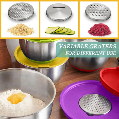 Mixing Bowls with Airtight Lids, Stainless Steel Mixing Bowls Set
