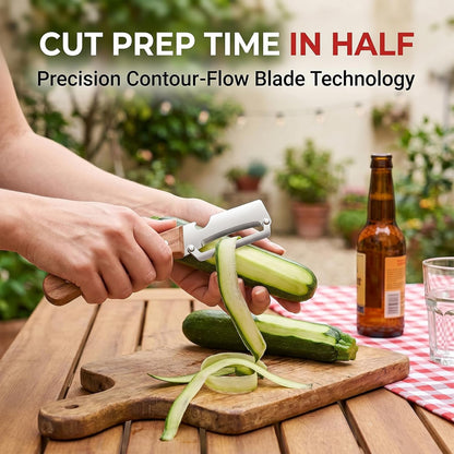 Premium Kitchen Peeler with Bottle Opener,Thickened by 80%(1.8MM) Stainless Steel Blade with Wooden Handle, Multi-functional Vegetable and Fruit Peelers for Carrot Pumpkin Potato Papaya,Right-Hand use