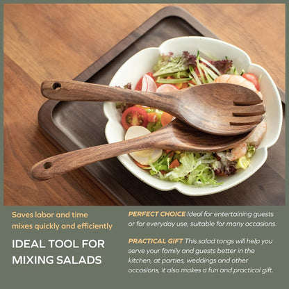 Acacia Salad Servers,10-inch,set of 2 (Acacia salad servers)