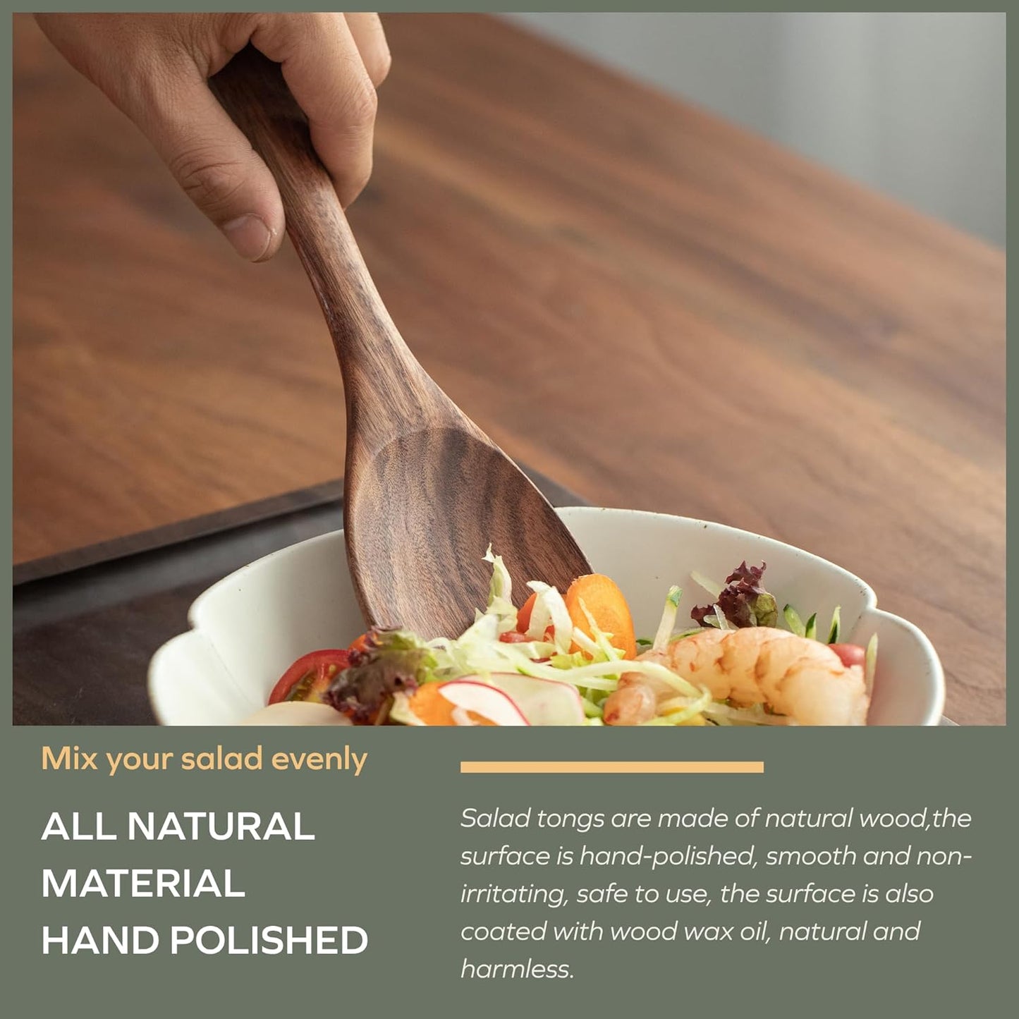 Acacia Salad Servers,10-inch,set of 2 (Acacia salad servers)