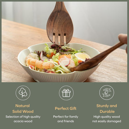 Acacia Salad Servers,10-inch,set of 2 (Acacia salad servers)