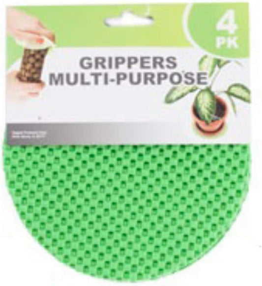 Round Multi-Purpose Jar Gripper Pad Bottle Lid Opener, 4 Piece Set, Colors May Vary